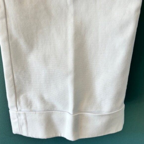 Chico's So Slimming Stretch Crop Sz 1 Optic White Pants High Rise Staple Casual - Picture 5 of 7